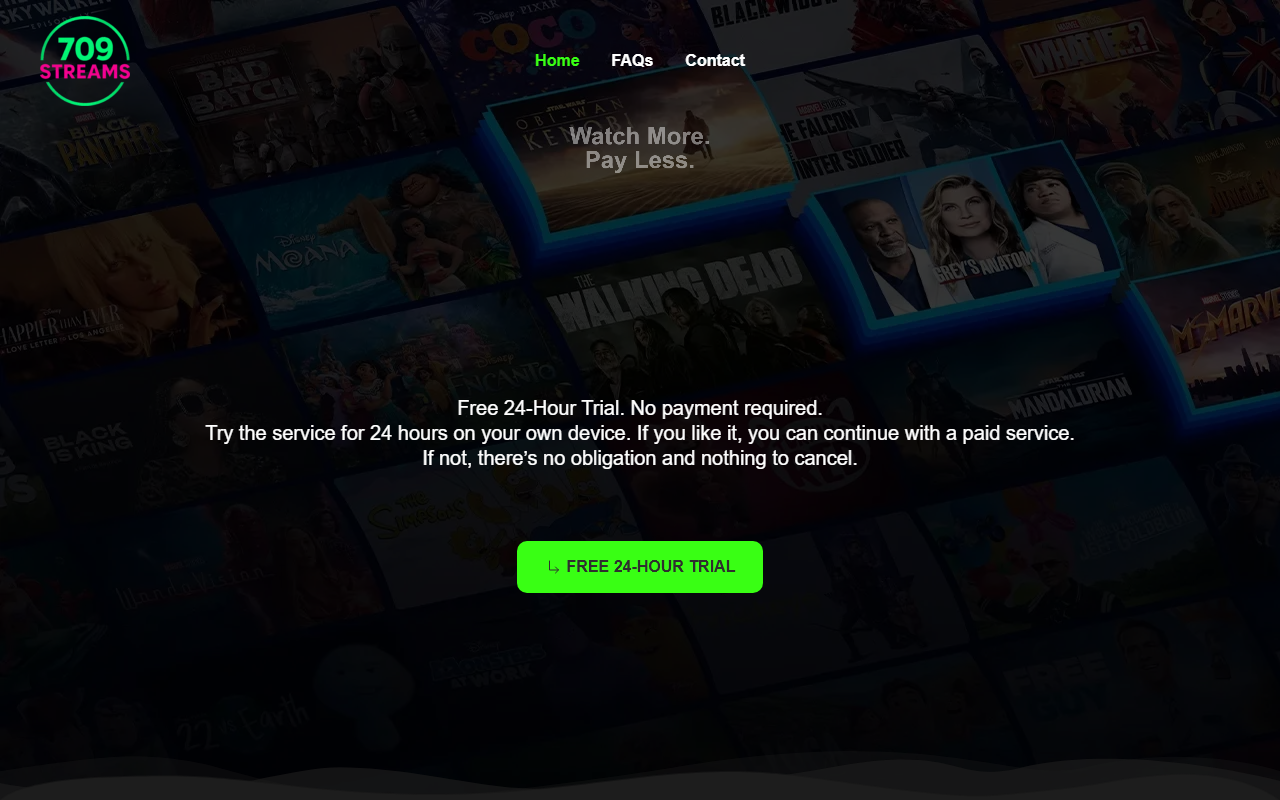 709streams.com screenshot