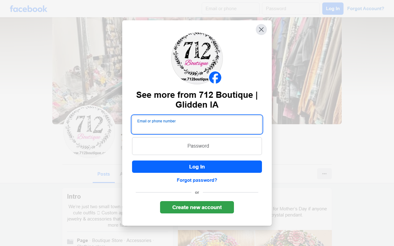 712boutique.com screenshot