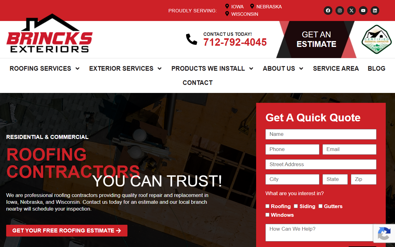 712roofpro.com screenshot