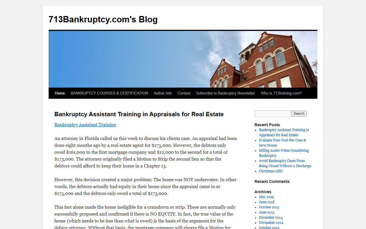 713bankruptcy.com screenshot