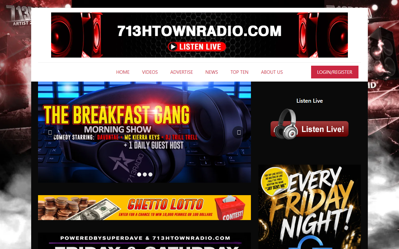 713htownradio.com screenshot