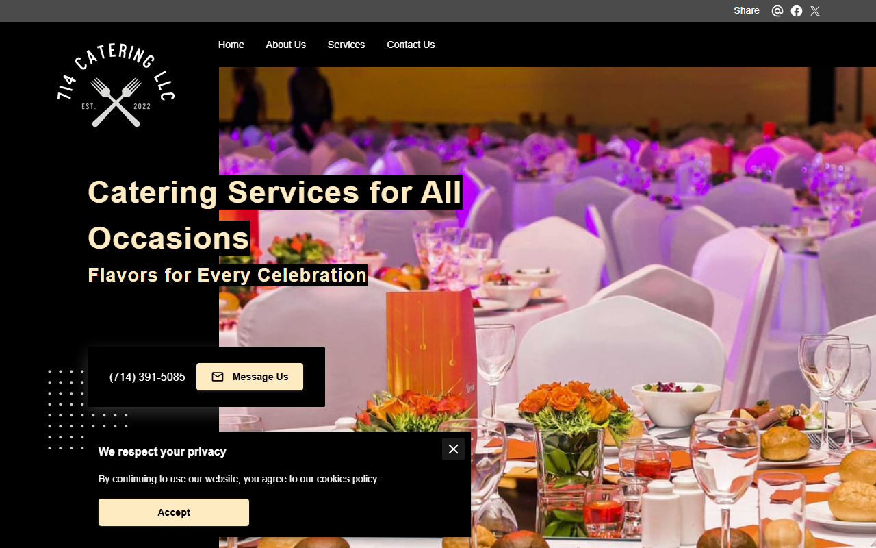 714catering.com screenshot