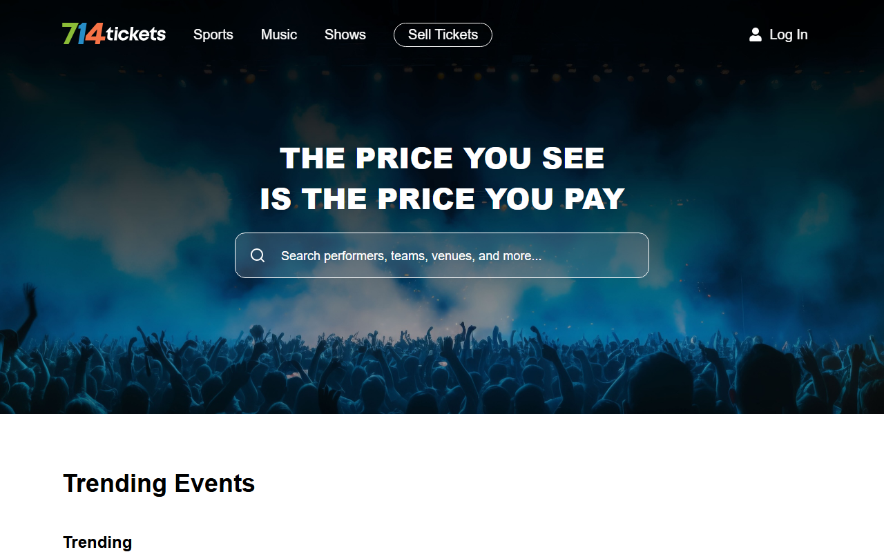 714tickets.com screenshot