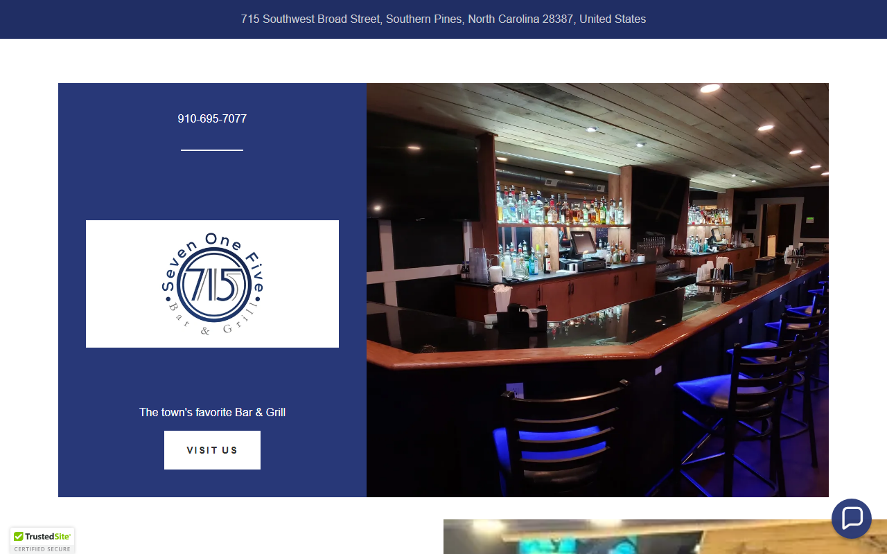 715barandgrill.com screenshot