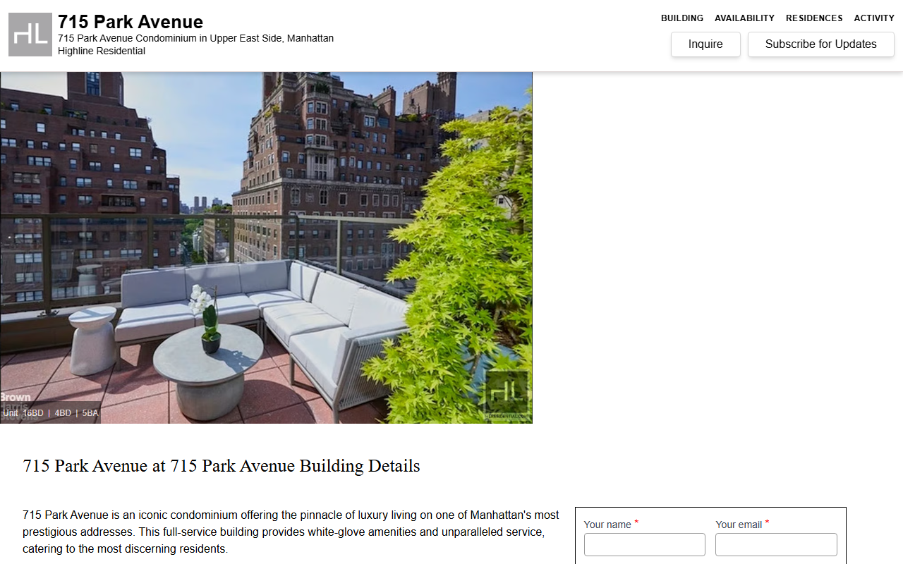 715parknyc.com screenshot