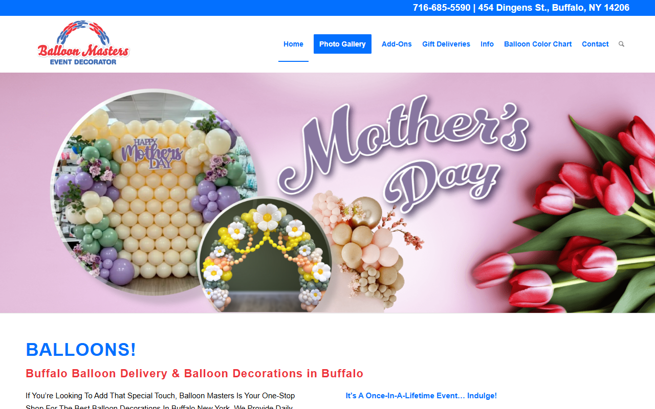 716balloons.com screenshot