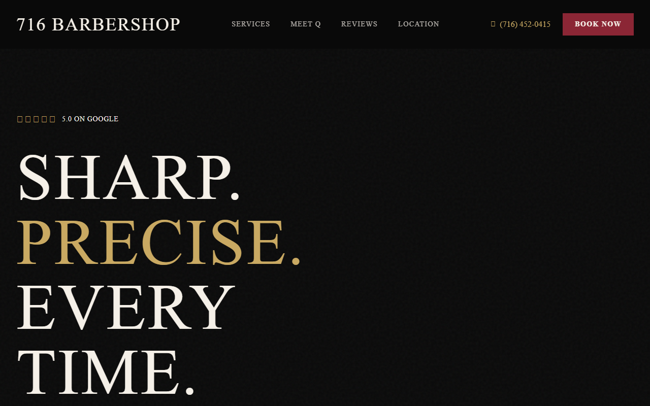716barbershop.com screenshot