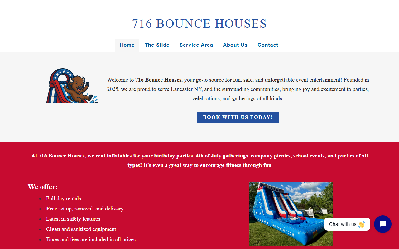 716bouncehouse.com screenshot