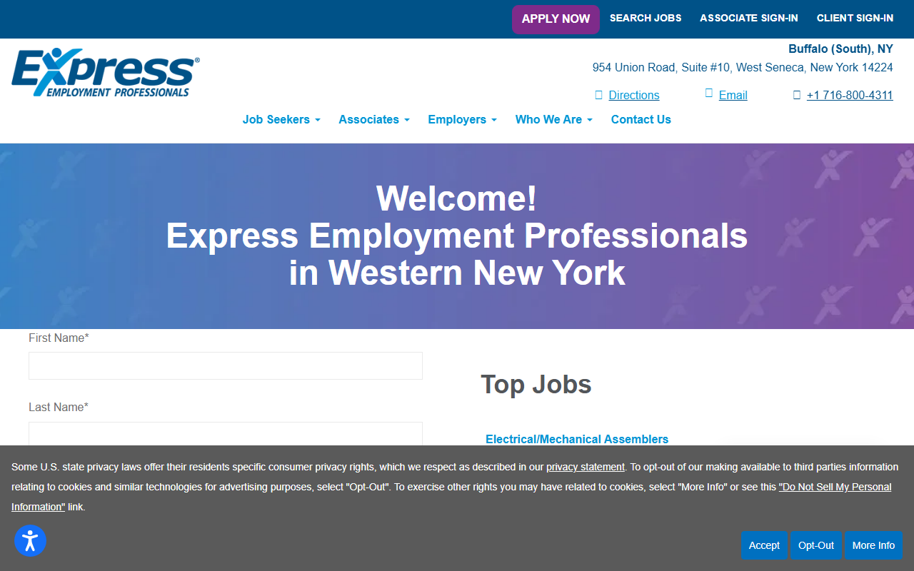 716expressjobs.com screenshot