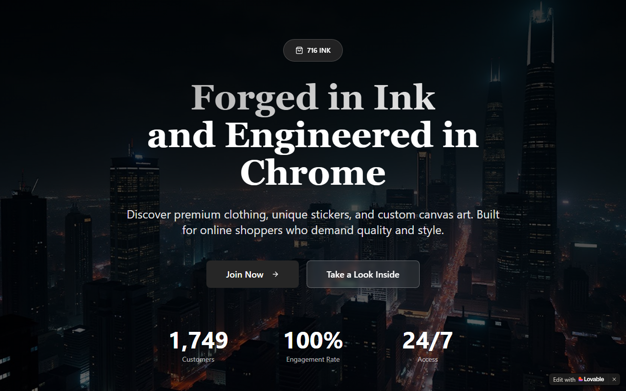 716inkshop.com screenshot