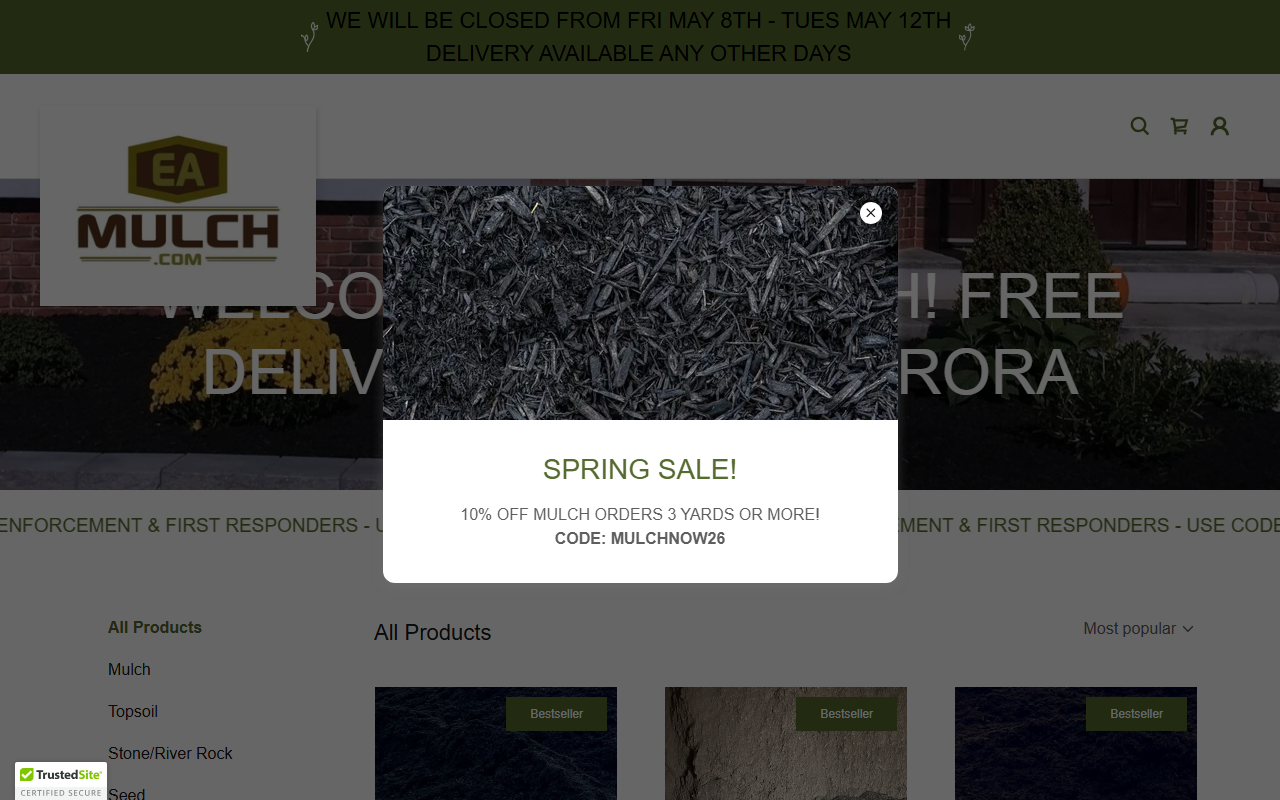 716mulchdelivery.com screenshot