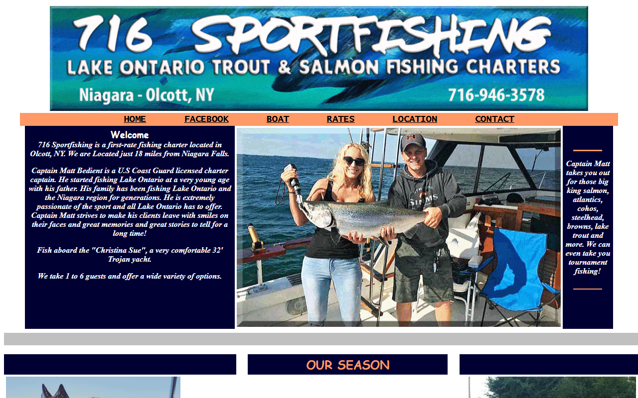 716sportfishing.com screenshot