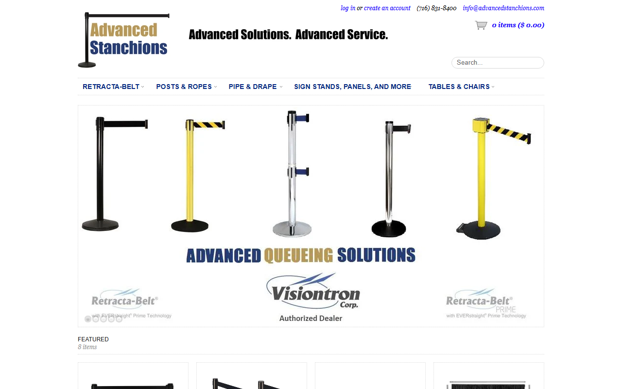 716stanchions.com screenshot