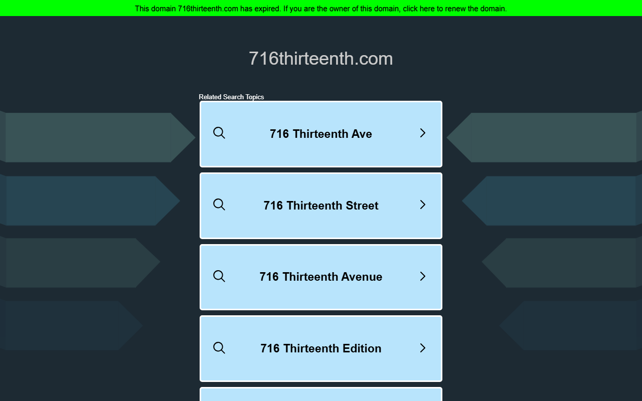 716thirteenth.com screenshot