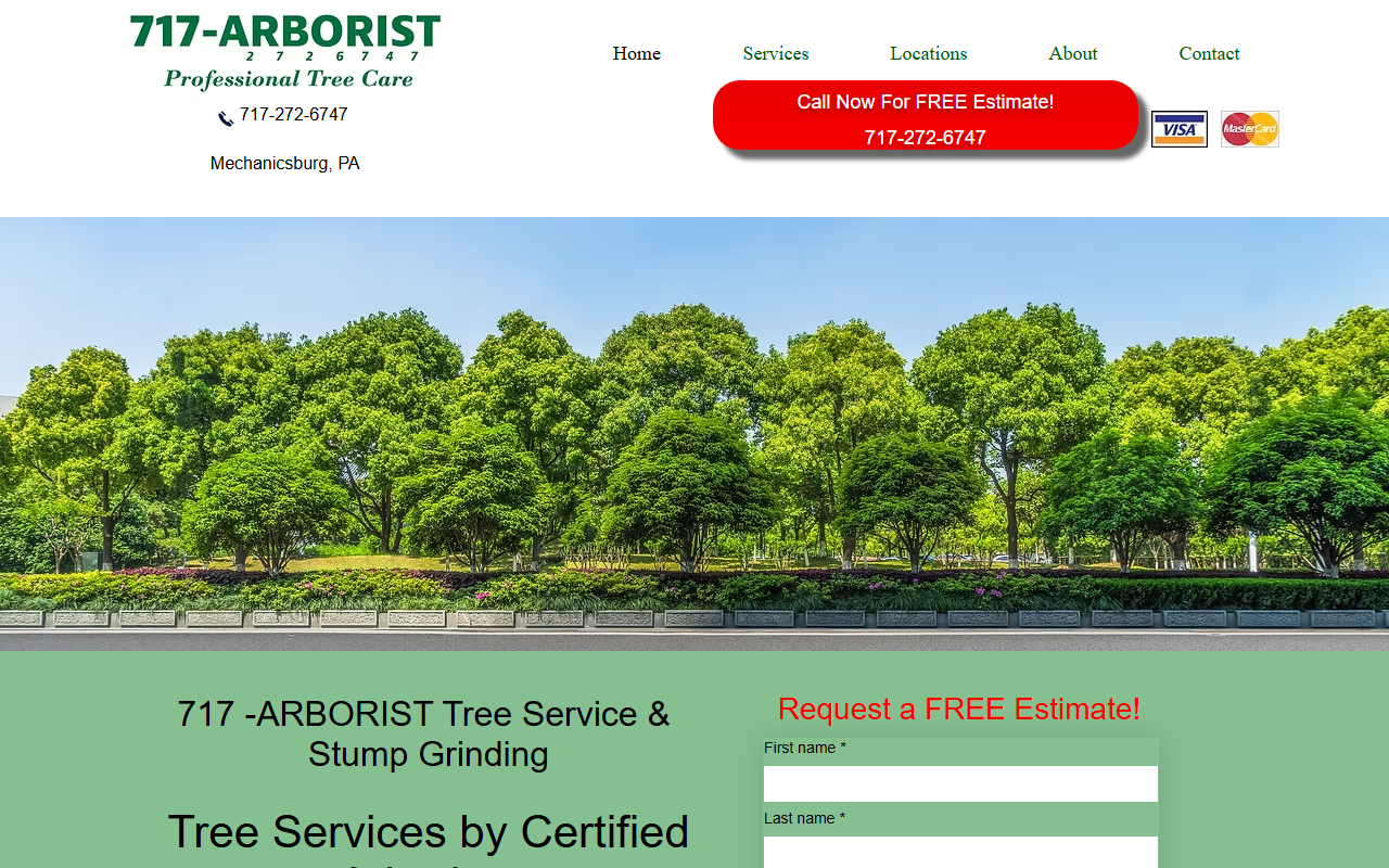 717-arborist.com screenshot