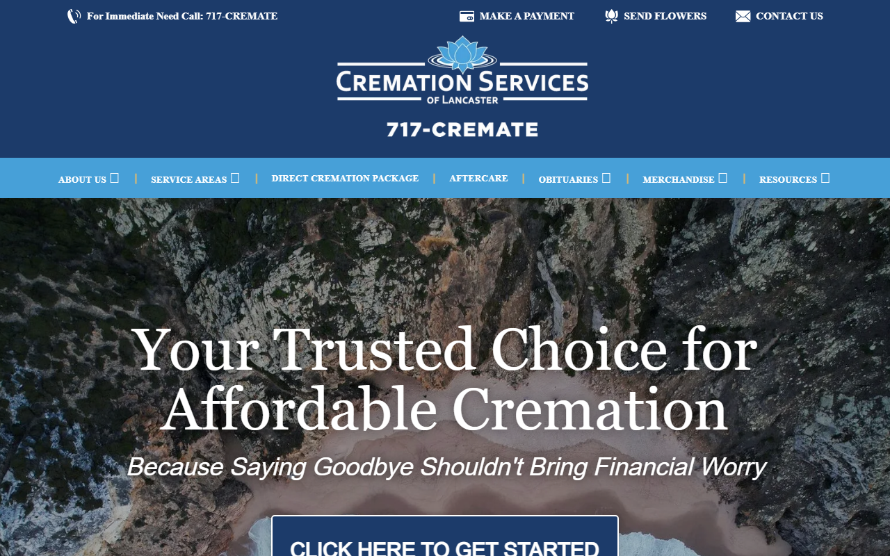 717-cremate.com screenshot