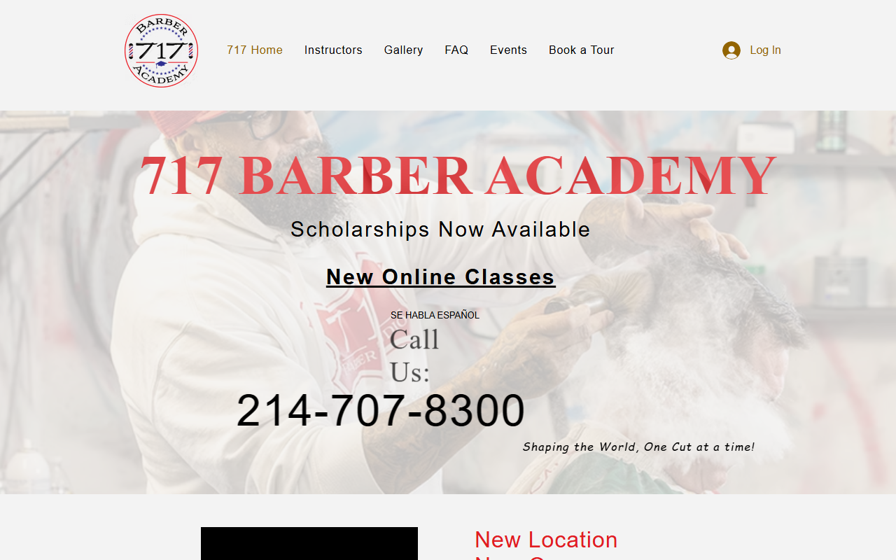 717barberacademy.com screenshot
