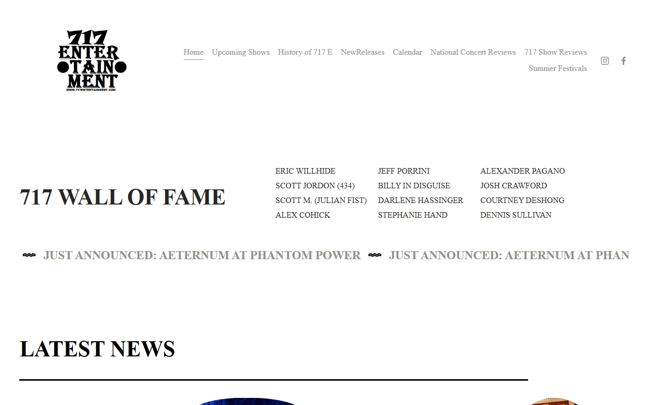 717entertainment.com screenshot