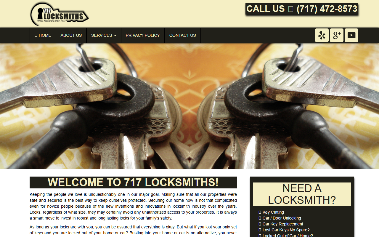 717locksmiths.com screenshot