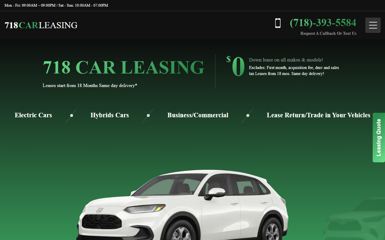 718carleasing.com screenshot