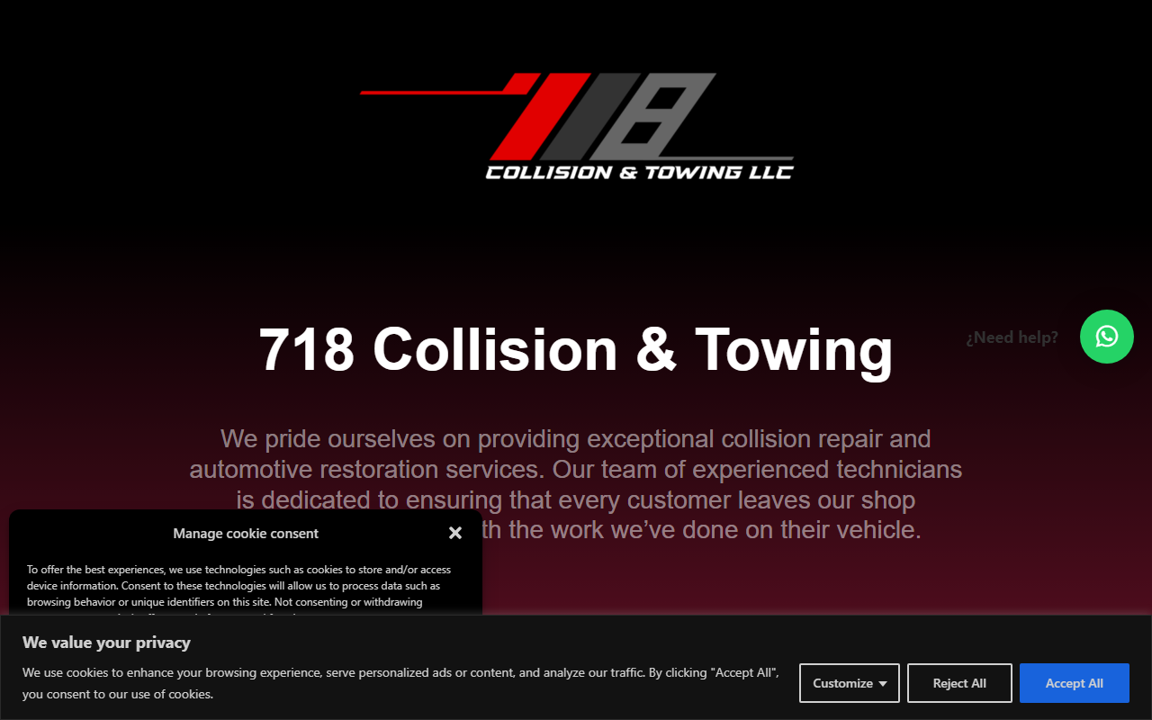 718collision.com screenshot