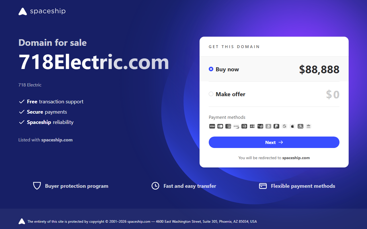 718electric.com screenshot