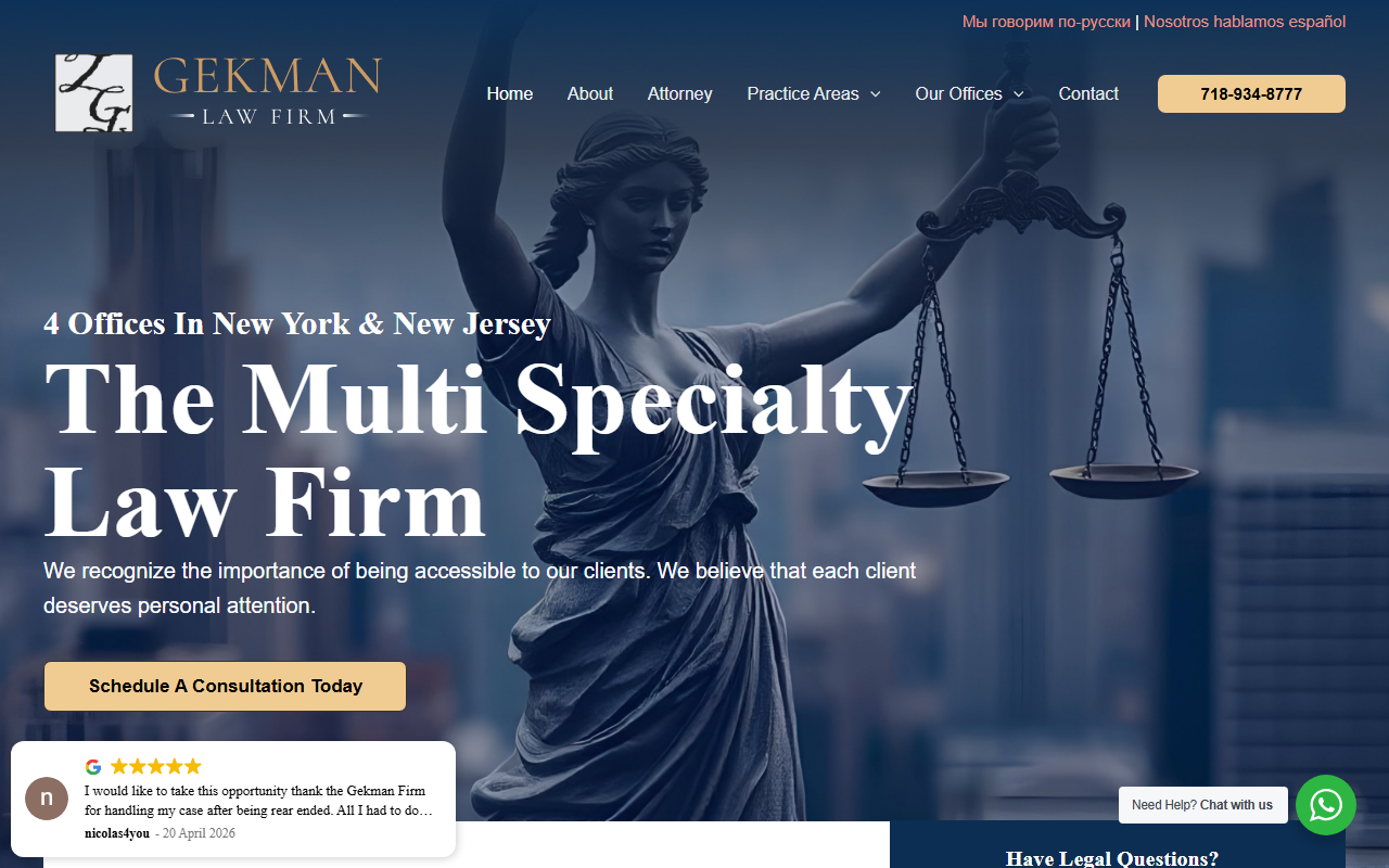 718lawinjury.com screenshot