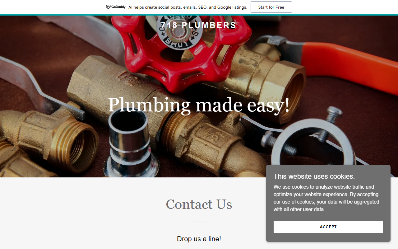 718plumbers.com screenshot