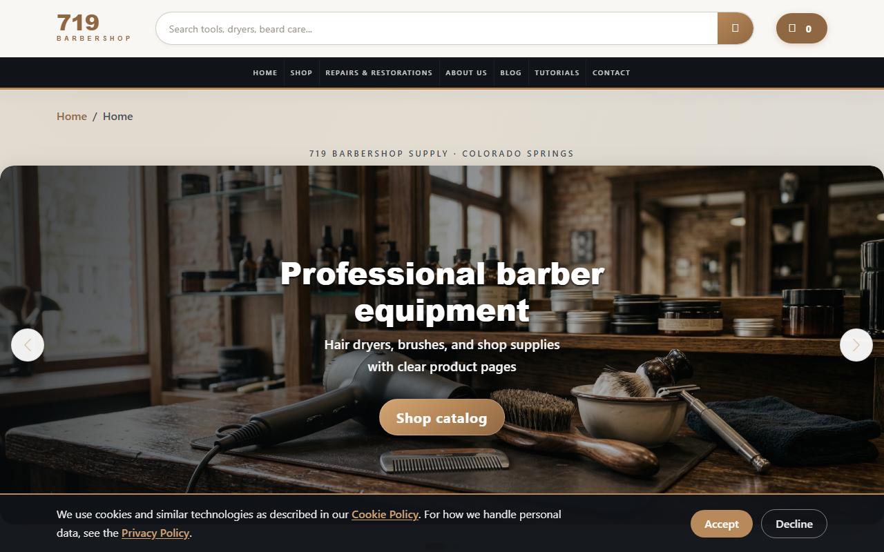 719barbershop.com screenshot