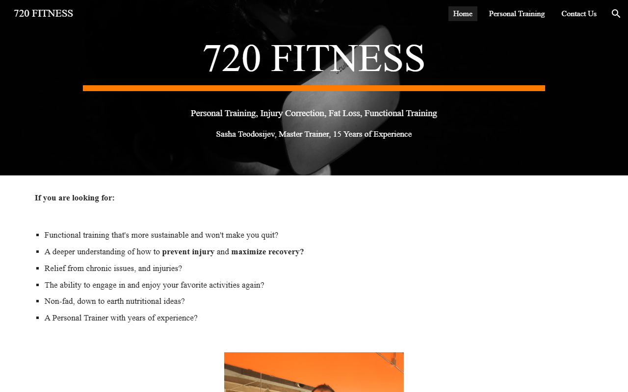 720fitness.com screenshot