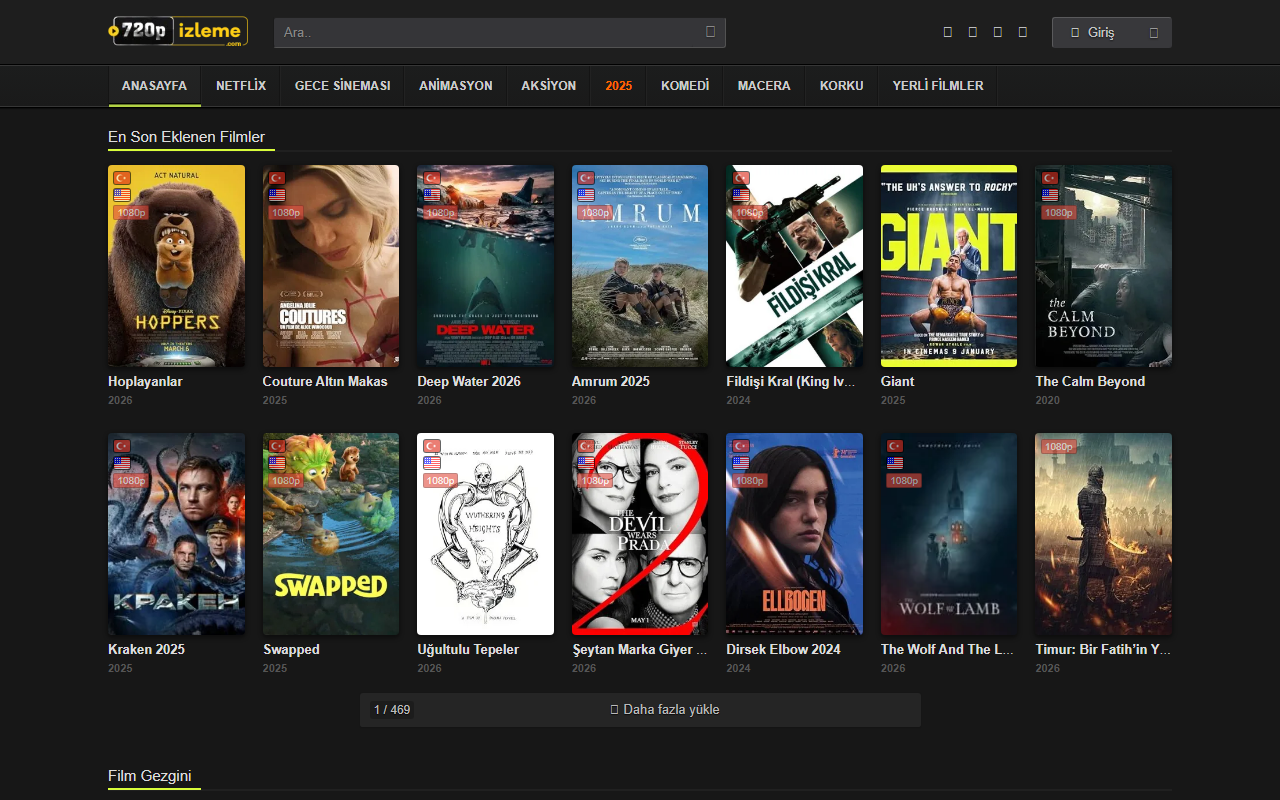 720pizleme.com screenshot