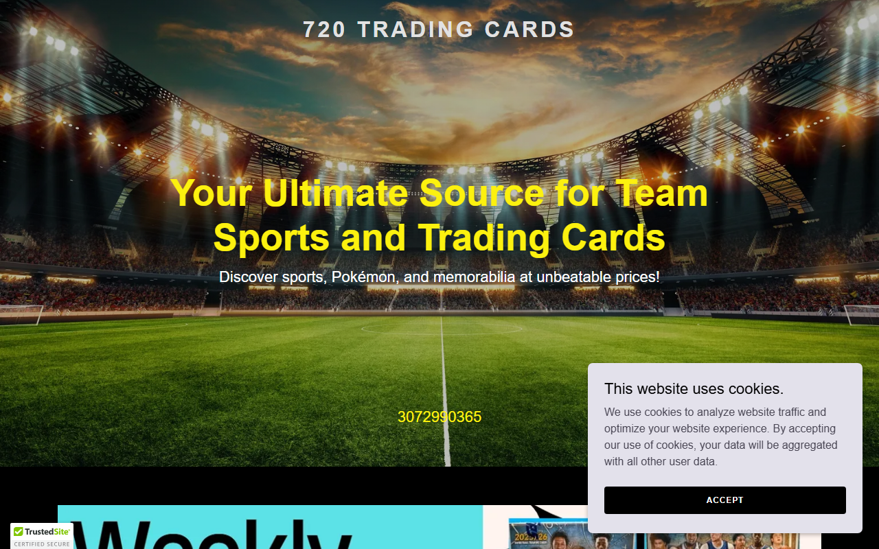720tradingcards.com screenshot