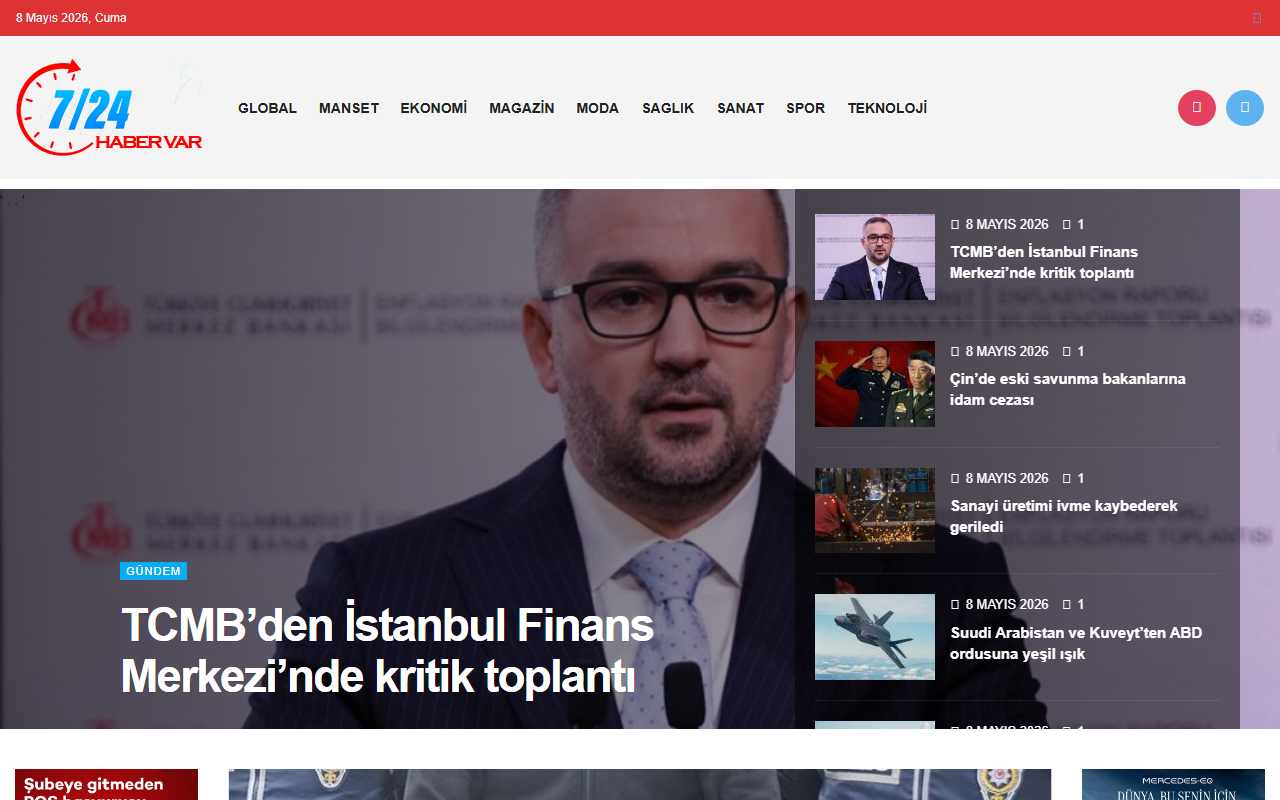 724habervar.com screenshot