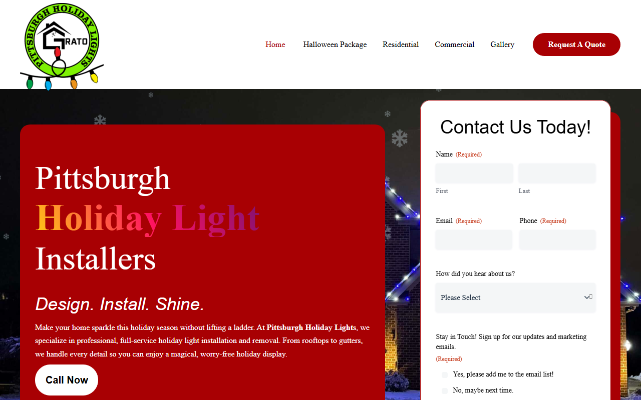 724holidaylights.com screenshot