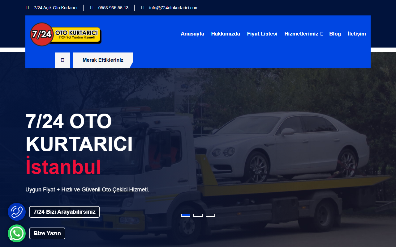 724otokurtarici.com screenshot
