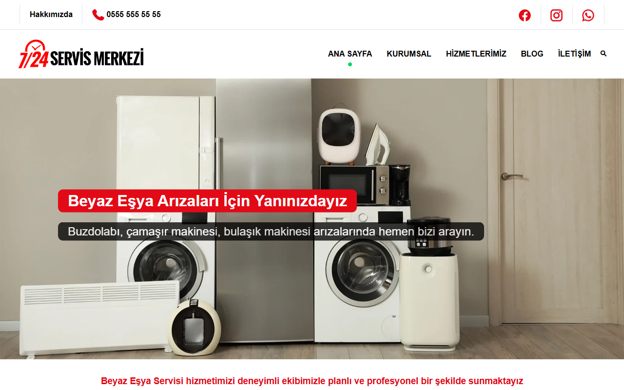 724servismerkezi.com screenshot