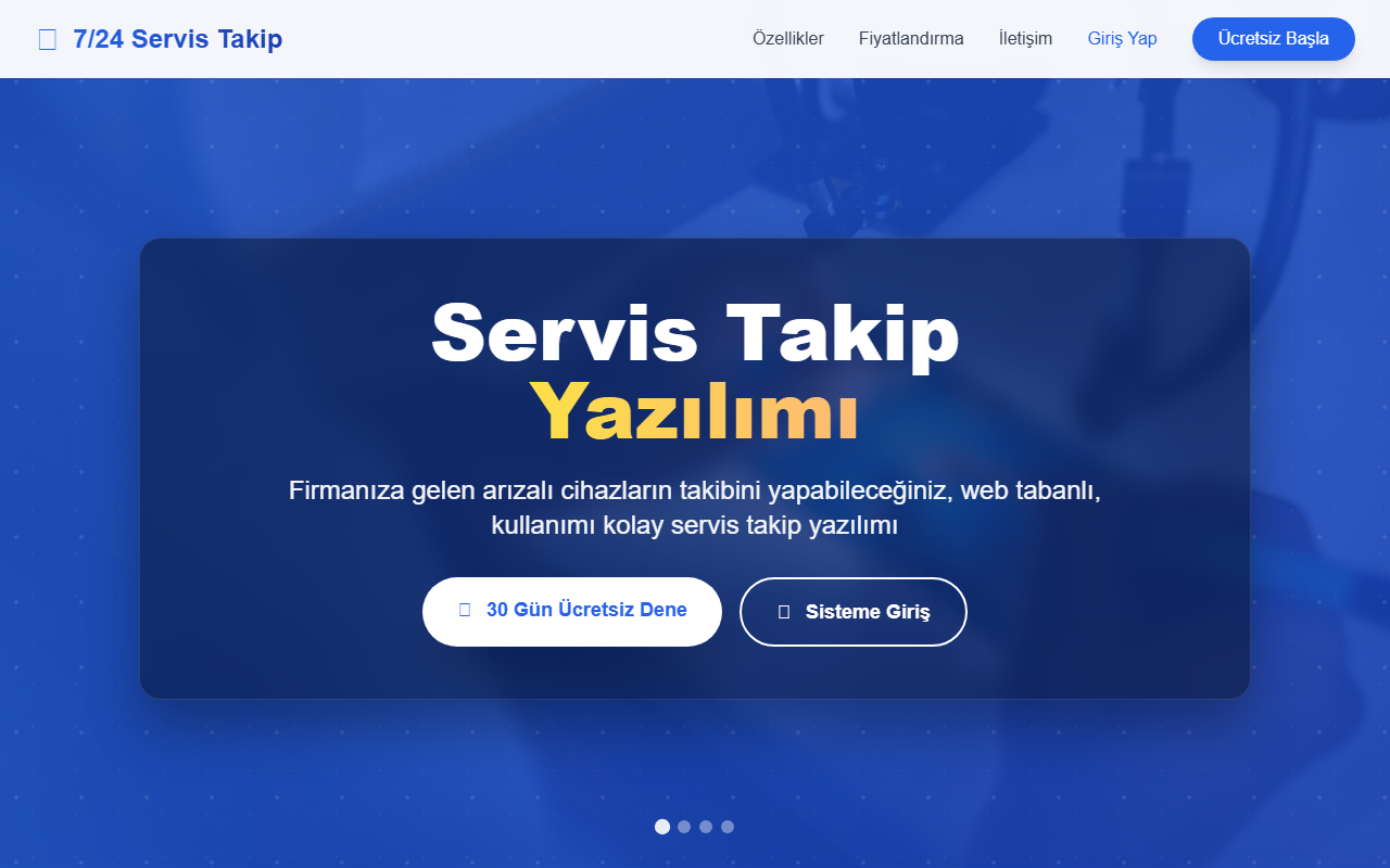 724servistakip.com screenshot