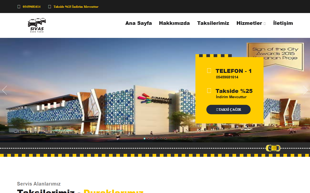 724sivastaksi.com screenshot