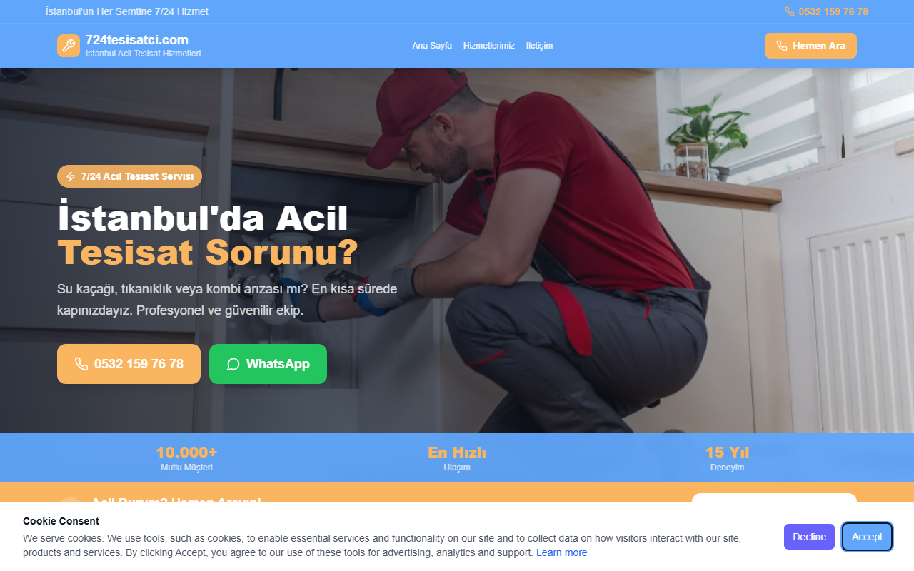 724tesisatci.com screenshot