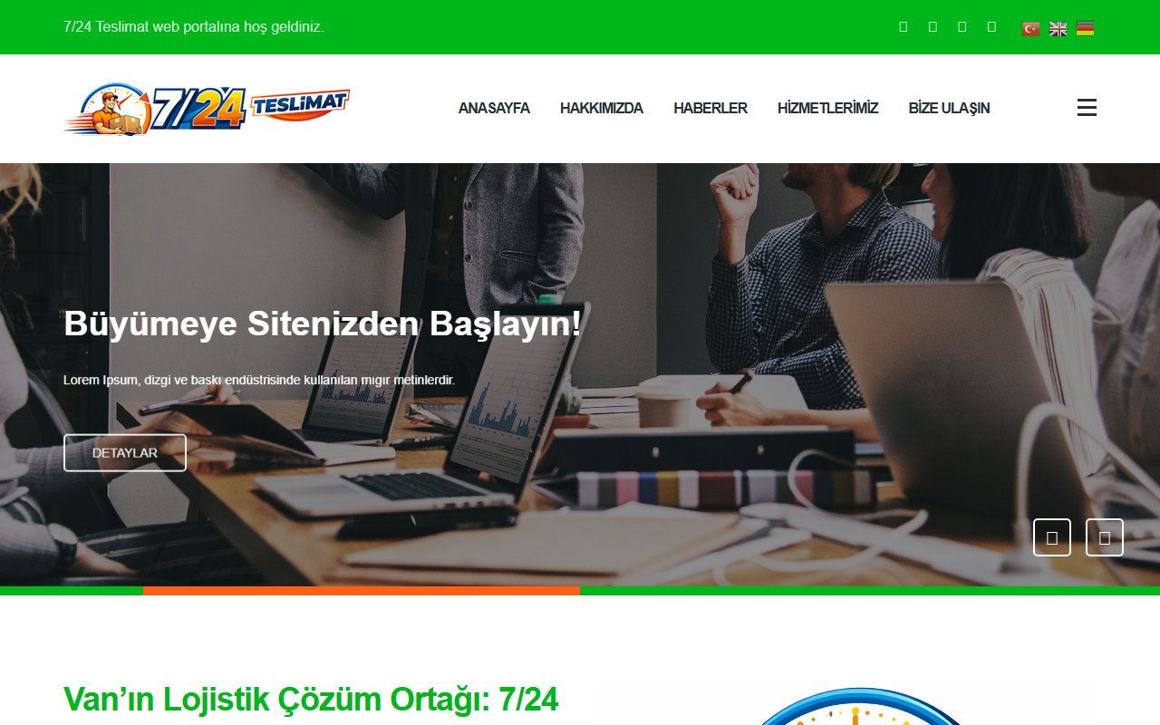 724teslimat.com screenshot