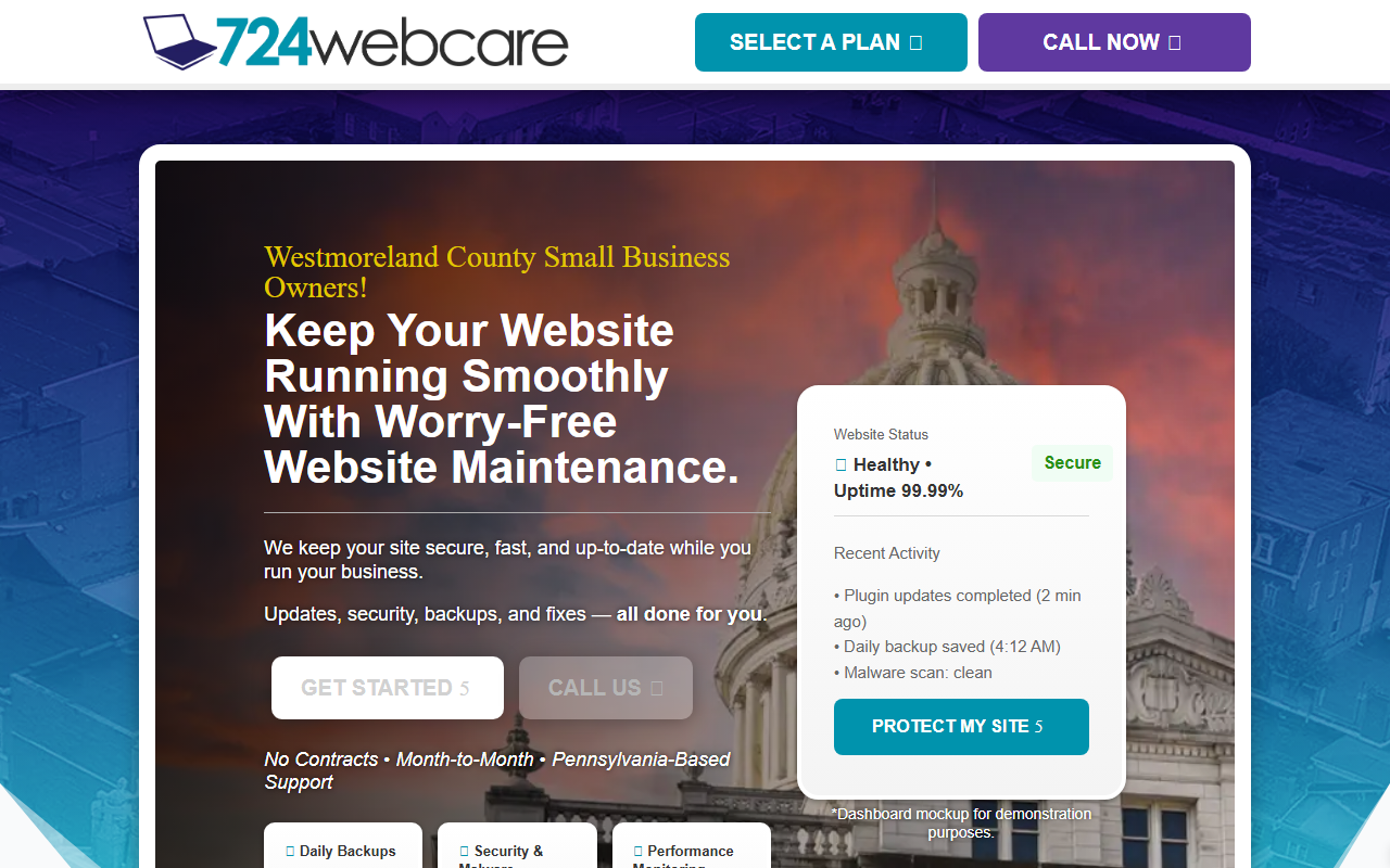724webcare.com screenshot