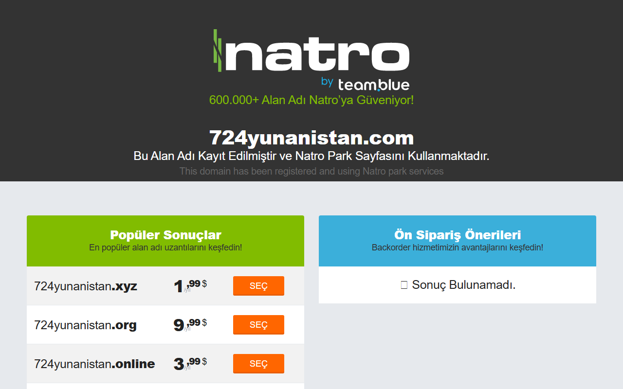 724yunanistan.com screenshot