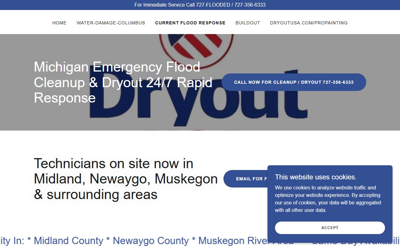 727-flooded.com screenshot