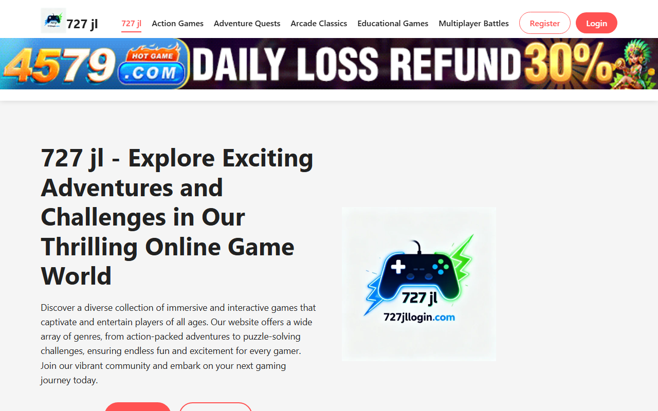 727jllogin.com screenshot
