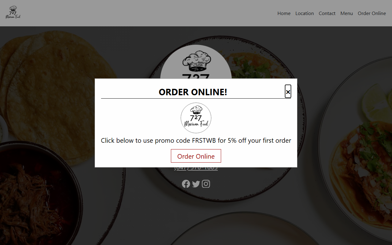 727mexicanfoodon.com screenshot