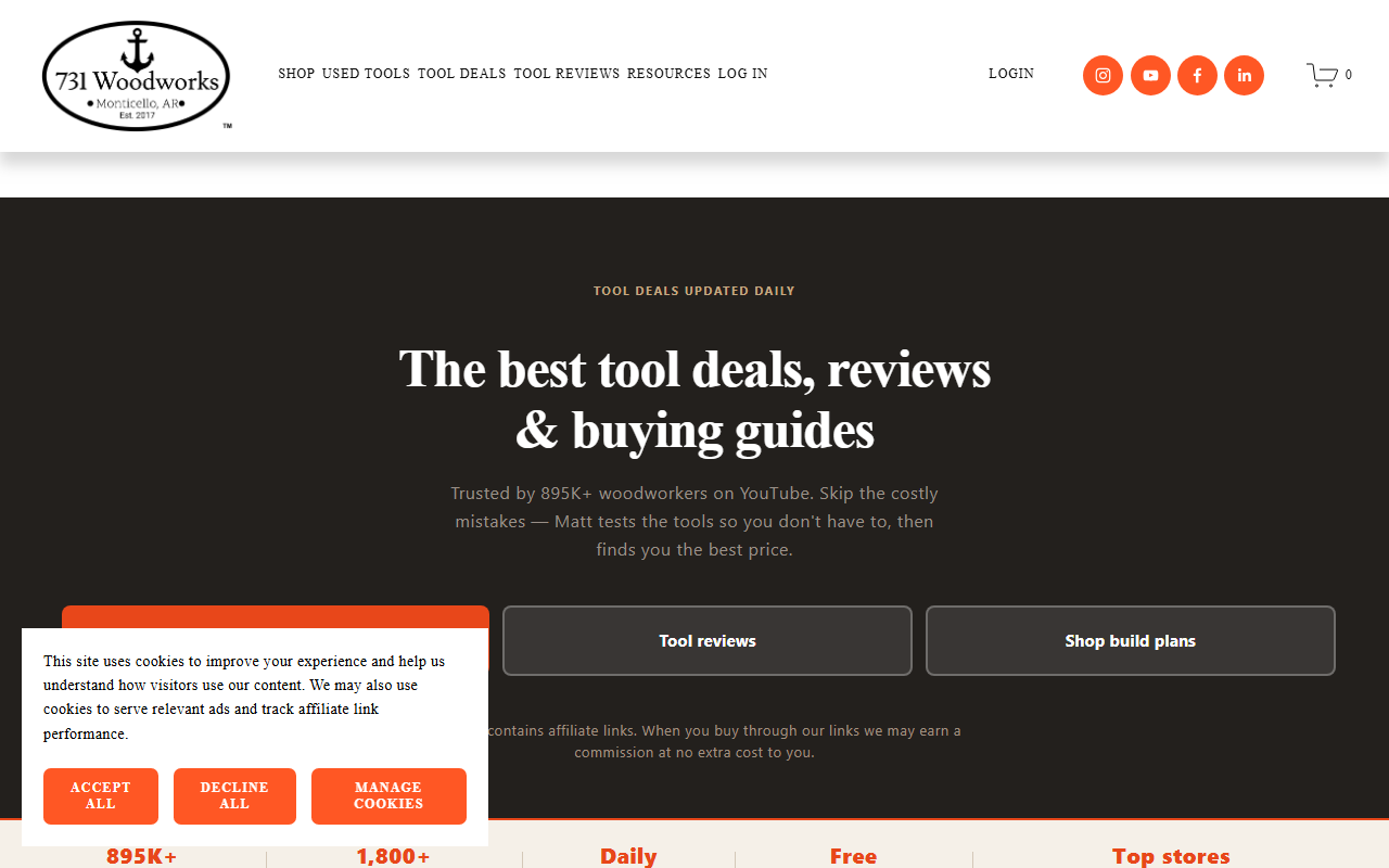 731woodworks.com screenshot