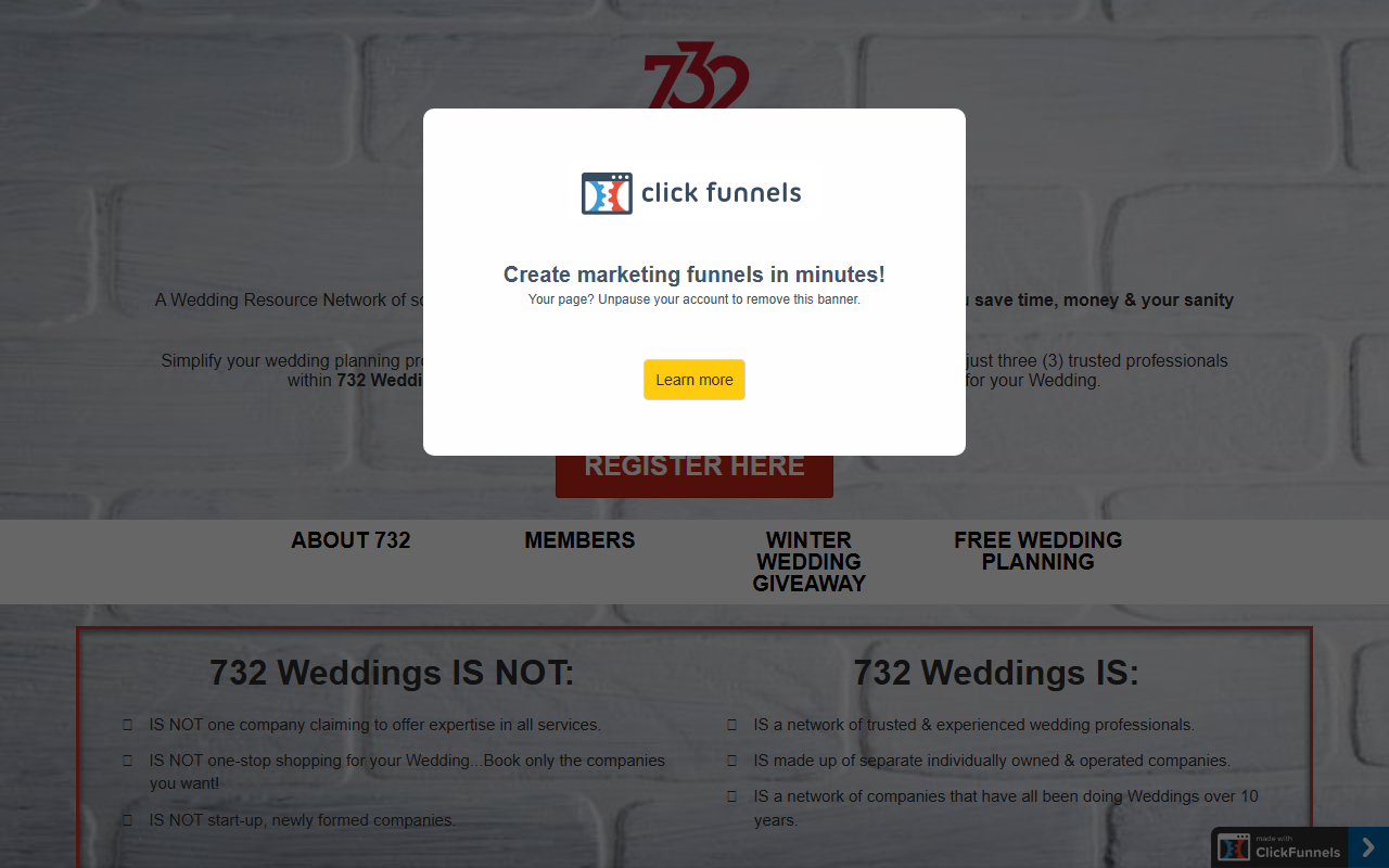 732weddings.com screenshot