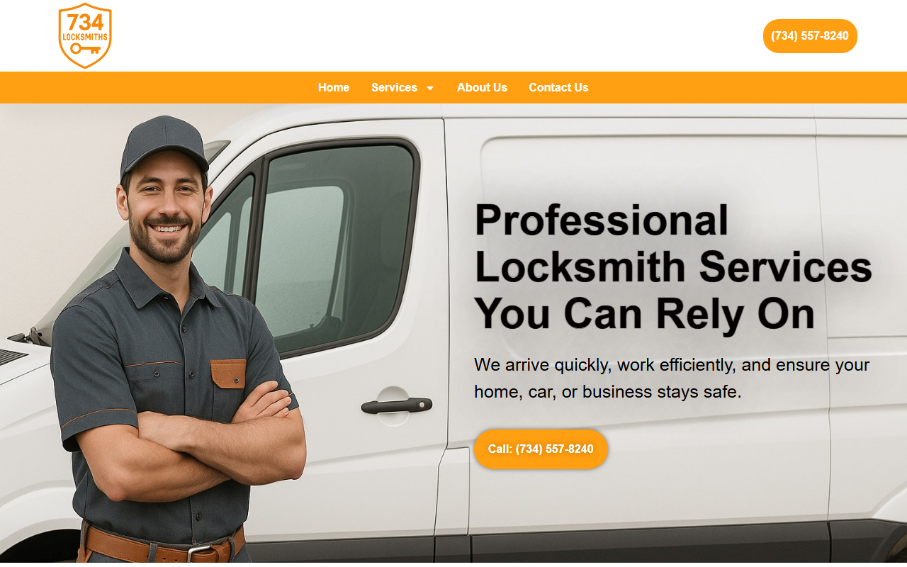 734locksmiths.com screenshot