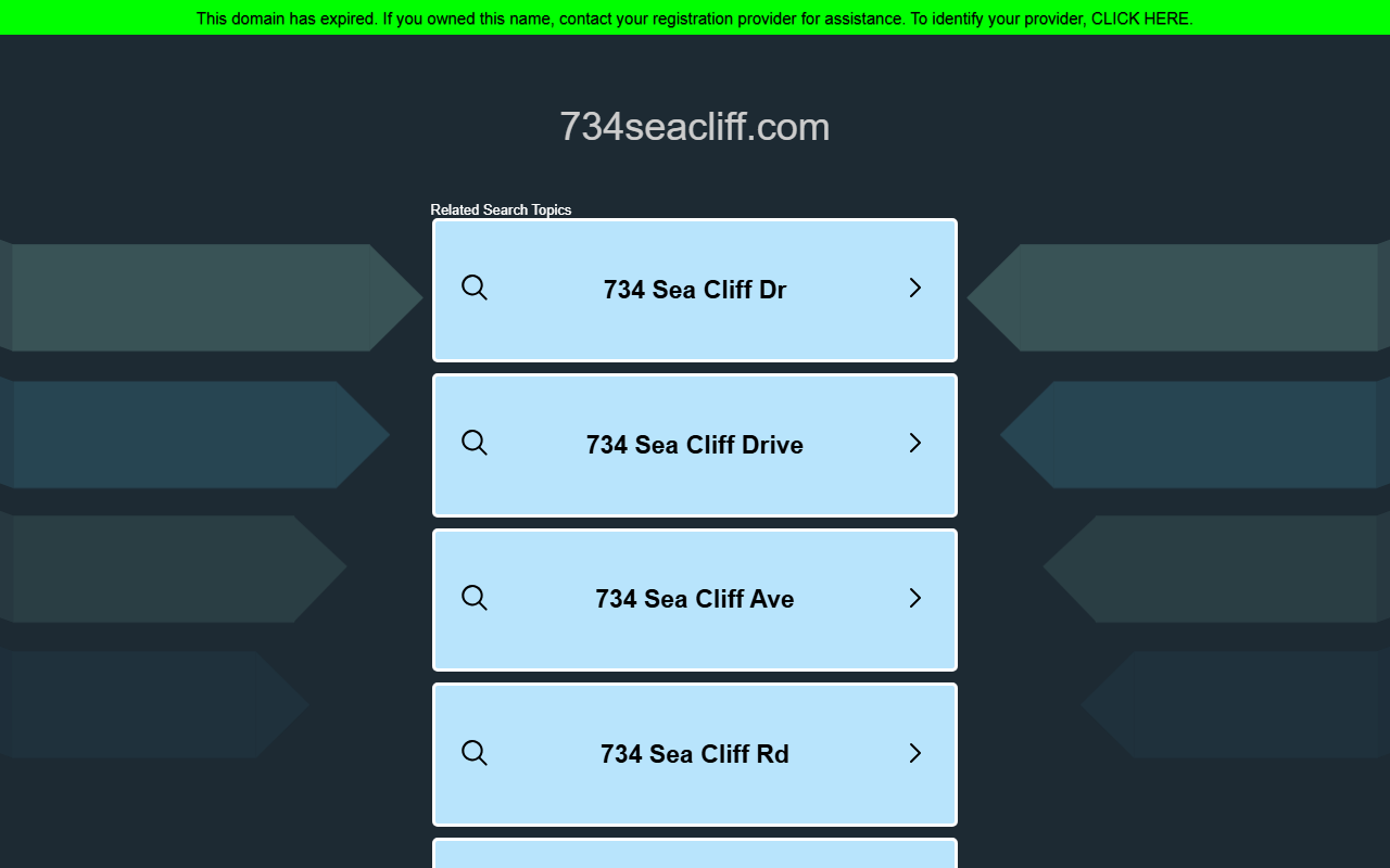 734seacliff.com screenshot