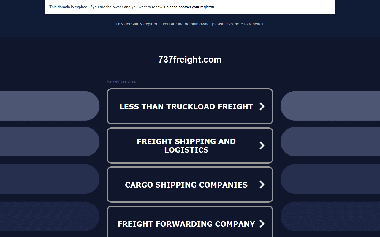 737freight.com screenshot